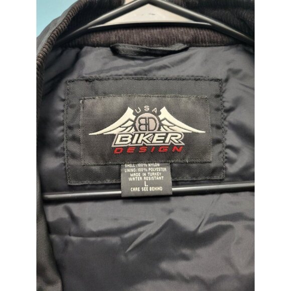 USA Biker Design Full Zip‎ Jacket, Large - Picture 2 of 4